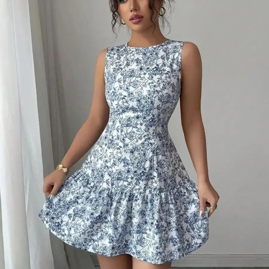 Petal Soft A-Line Mini Dress