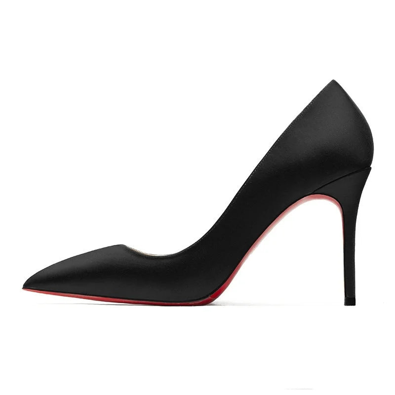 Midnight Silk Stiletto Shoes