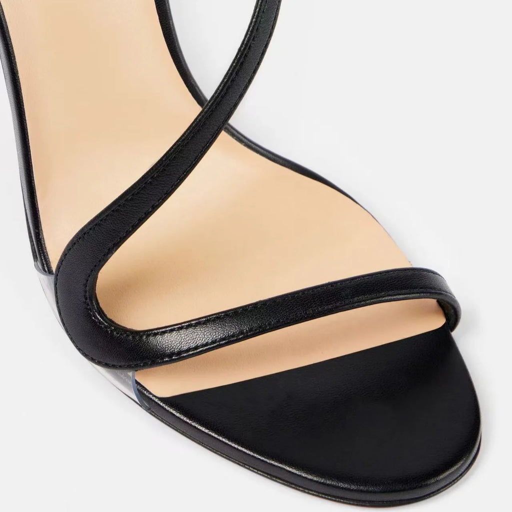 Sexy high-heeled sandals with snake laces