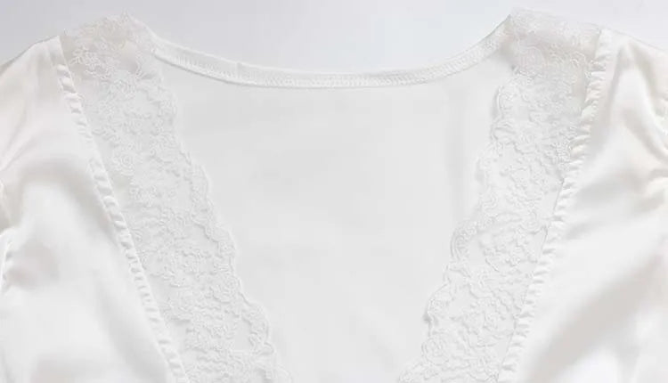 Silk-Mist V-Neck Blouse