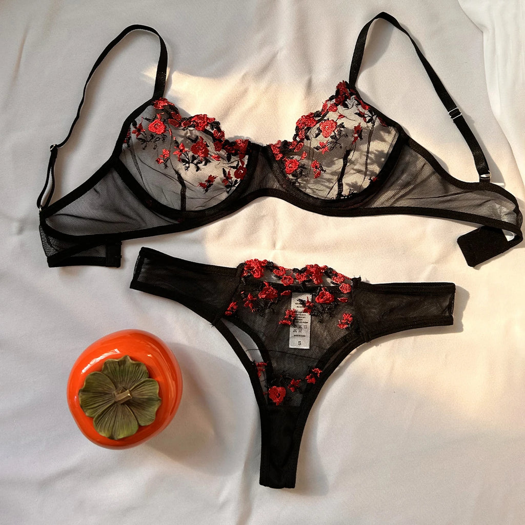 Floral Poetry Bra & Brief Set