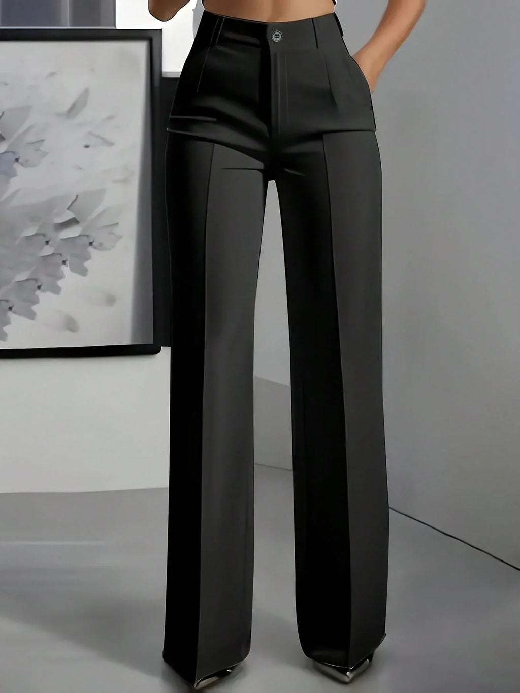 Elite High-Waist Straight Pants