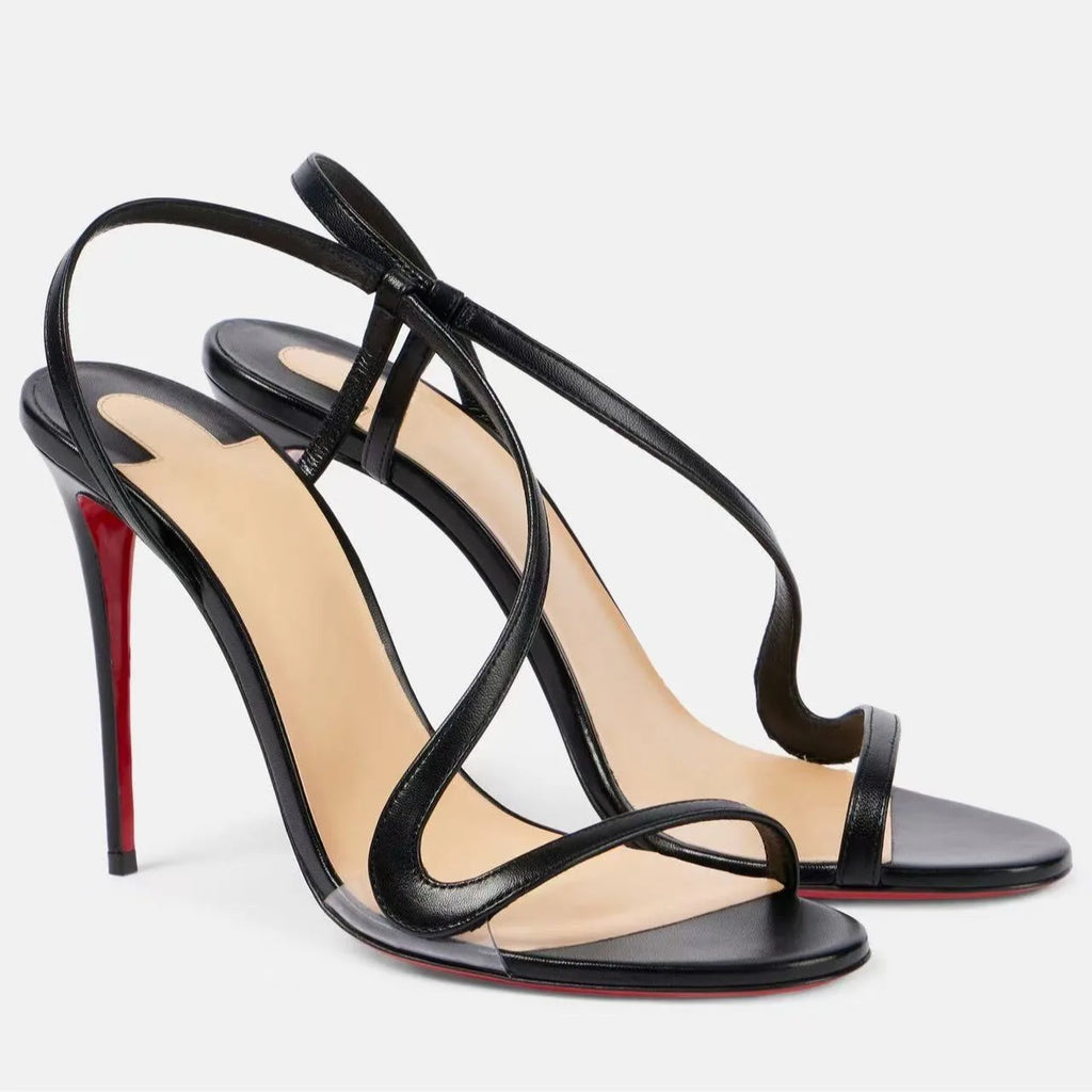 Sexy high-heeled sandals with snake laces