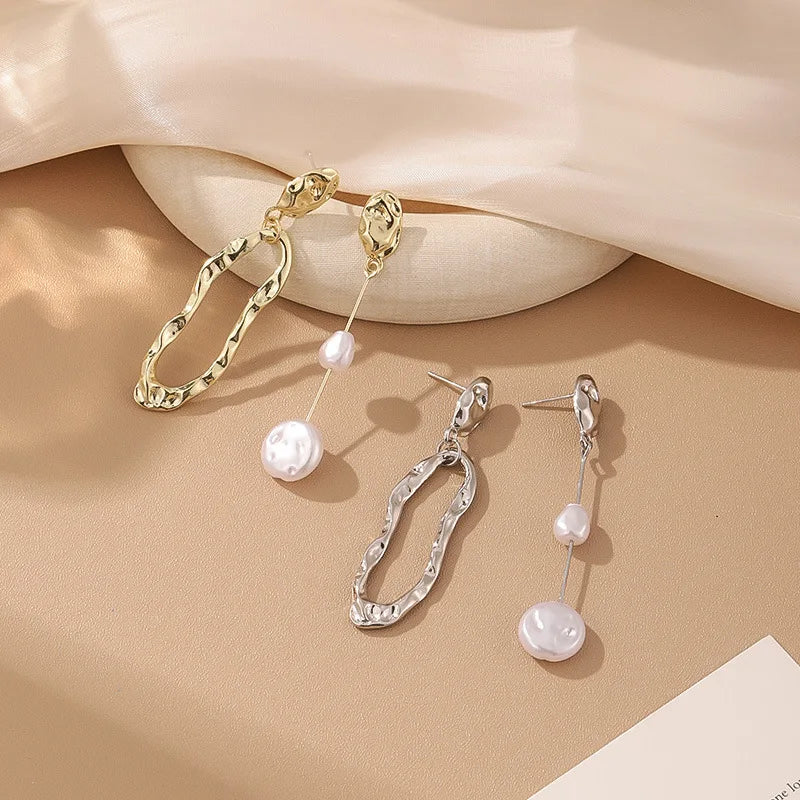 Ethereal Pearl Geometric Studs