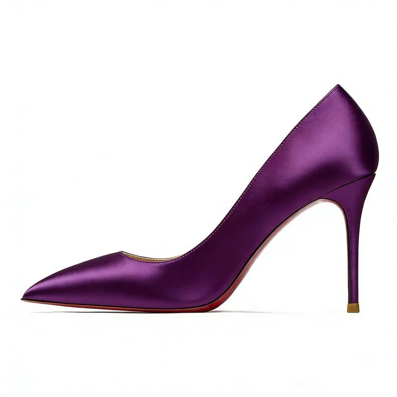 Midnight Silk Stiletto Shoes