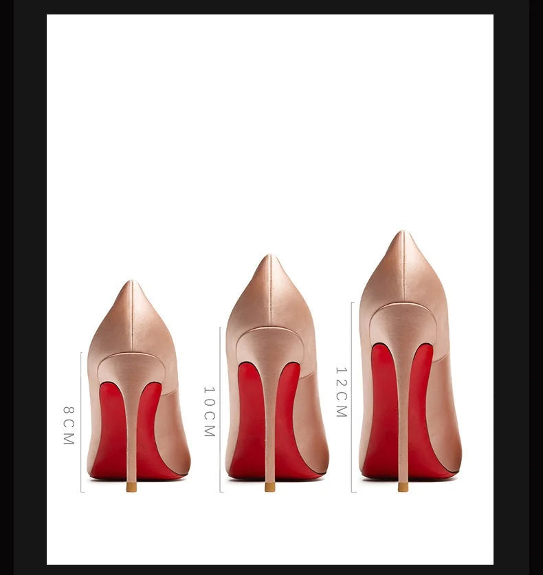 Midnight Silk Stiletto Shoes