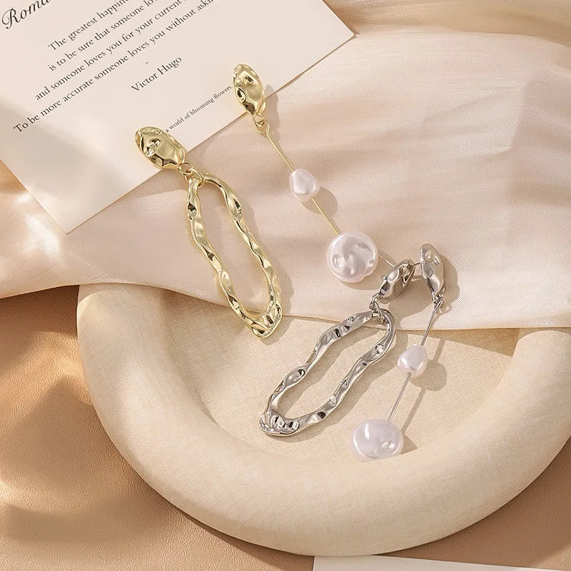 Ethereal Pearl Geometric Studs