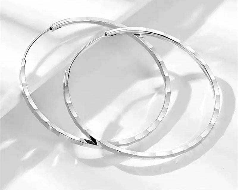 Bold Architectural Gold Hoops