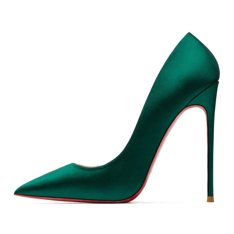 Midnight Silk Stiletto Shoes