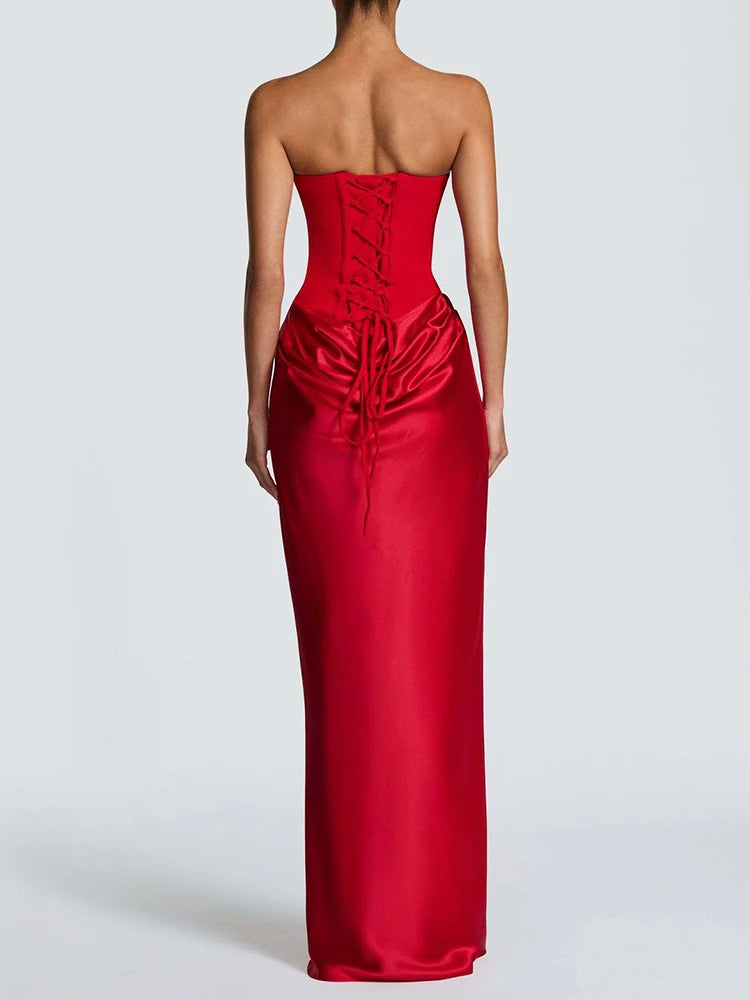 The Sunset Serenade Empire Gown