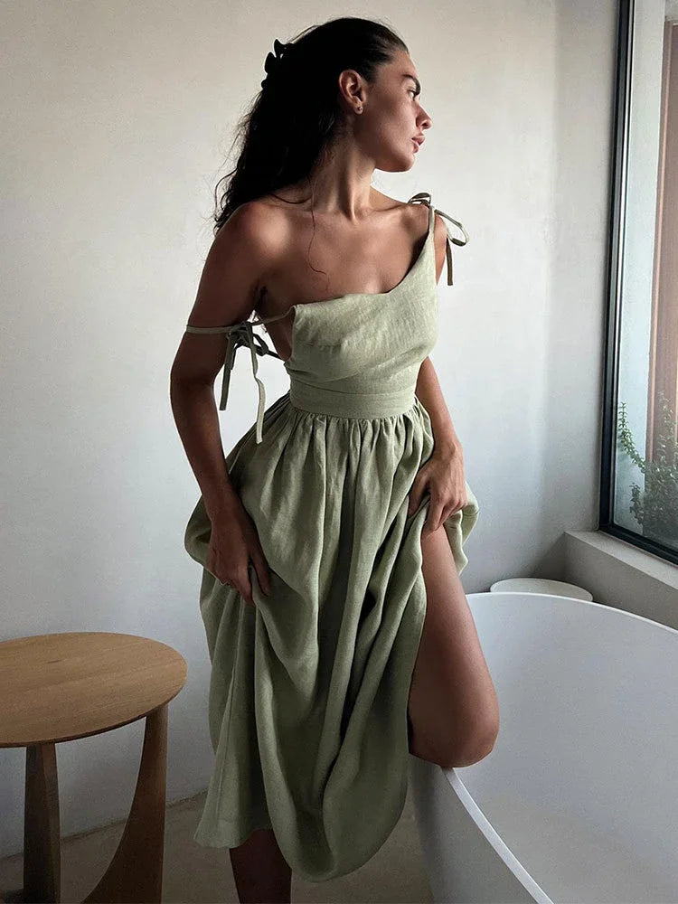 Elegant Beach Maxi Sundress