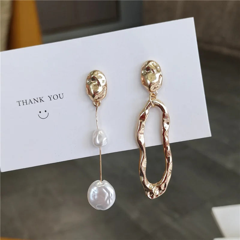 Ethereal Pearl Geometric Studs