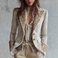 Button-down Vest With Ethereal Print