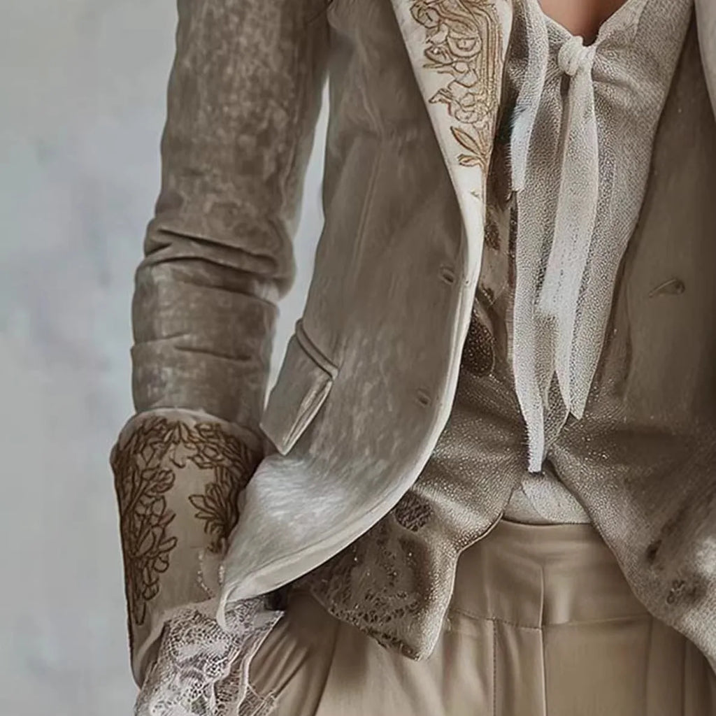 Button-down Vest With Ethereal Print