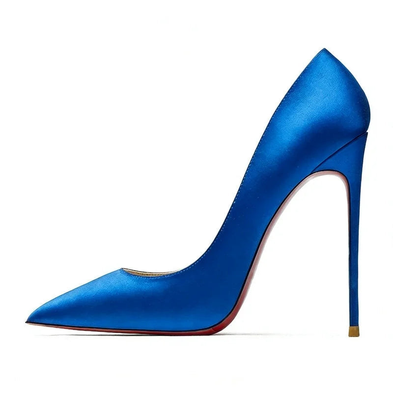 Midnight Silk Stiletto Shoes