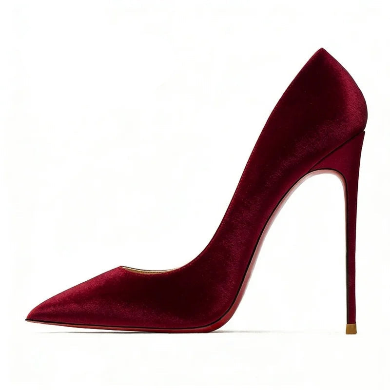 Midnight Silk Stiletto Shoes
