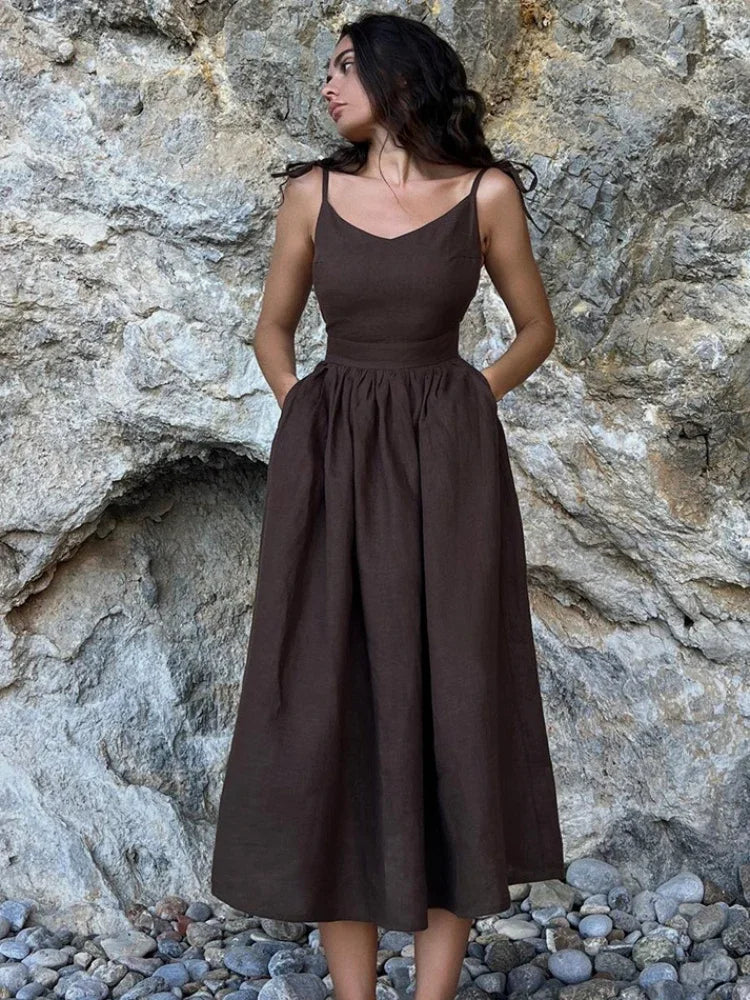 Elegant Beach Maxi Sundress
