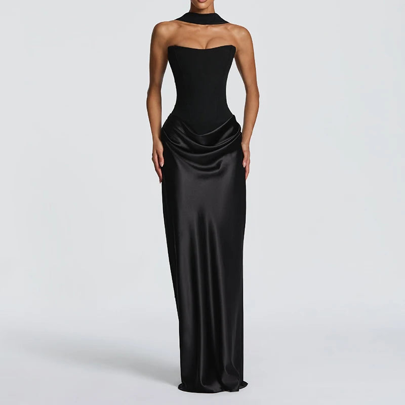 The Sunset Serenade Empire Gown
