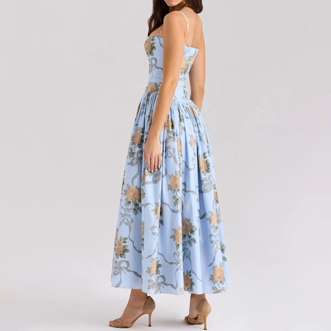 Elegant Floral Holiday Dress