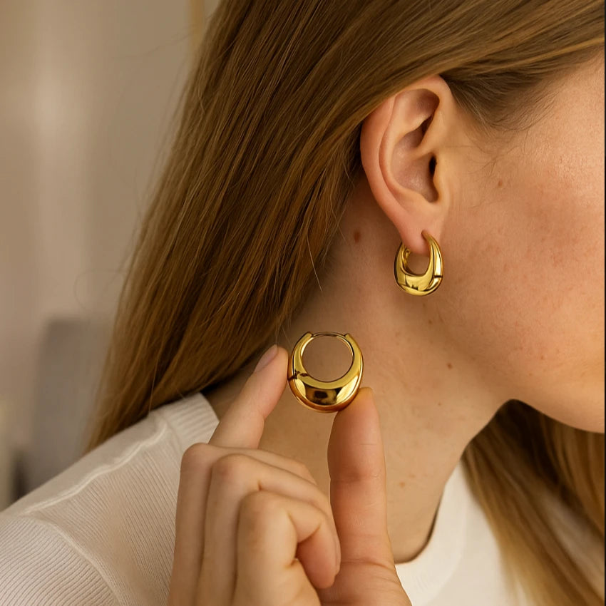 Aura Geometric Hoops