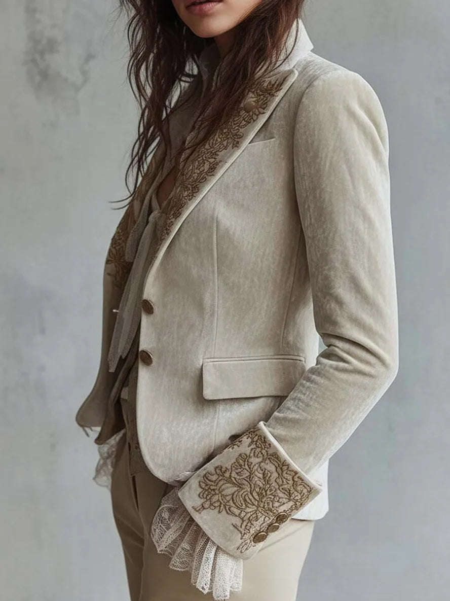 Button-down Vest With Ethereal Print