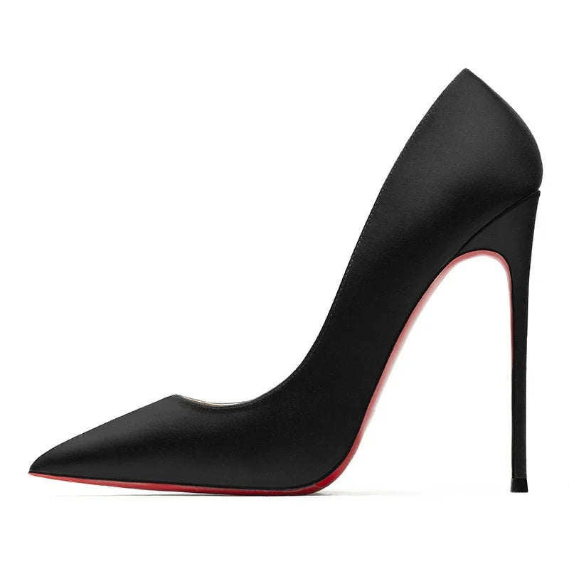 Midnight Silk Stiletto Shoes
