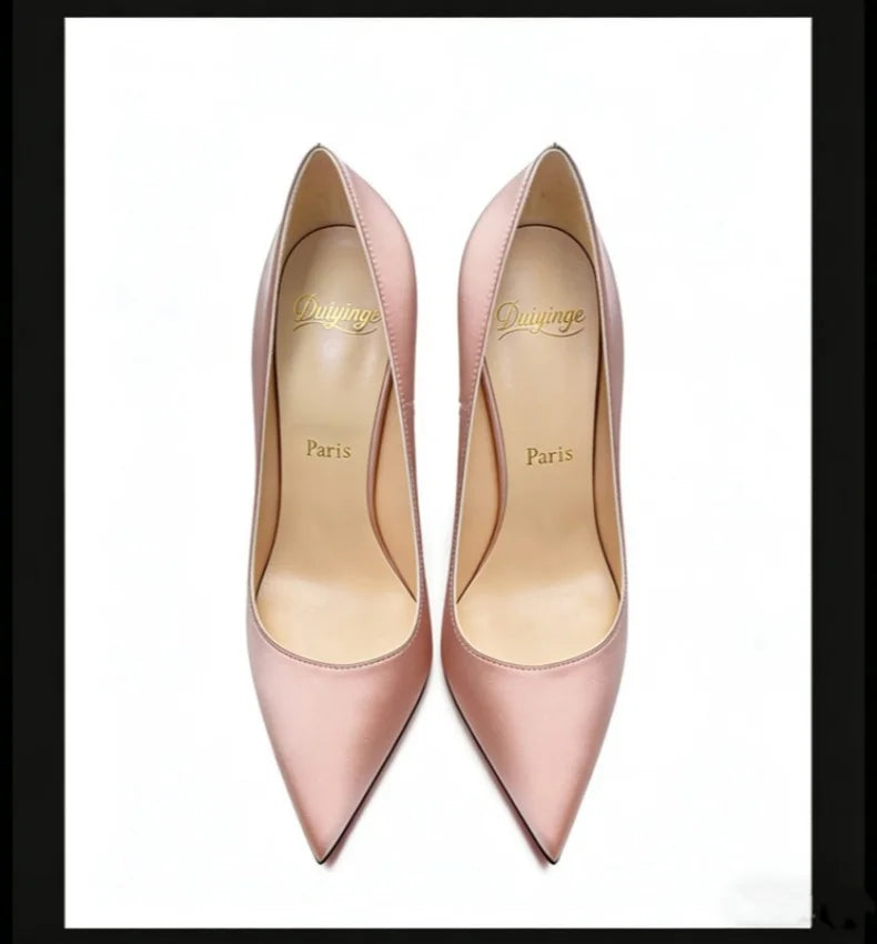 Midnight Silk Stiletto Shoes