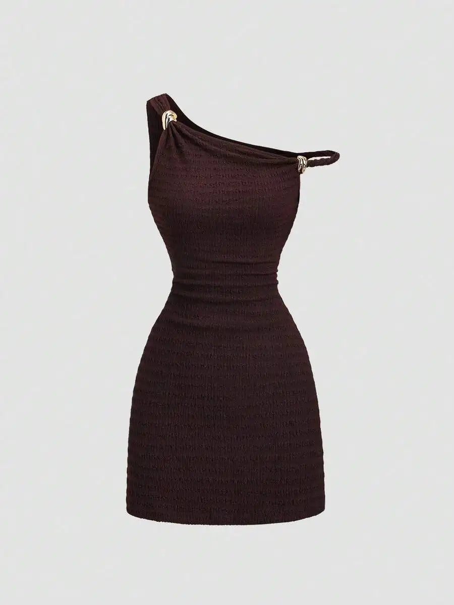 Stellar Sequin Asymmetric Dress