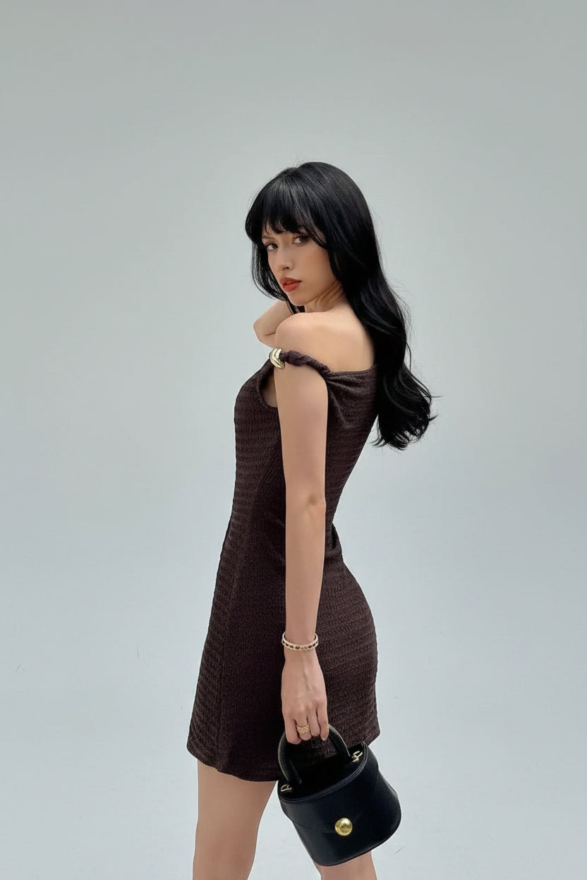 Stellar Sequin Asymmetric Dress