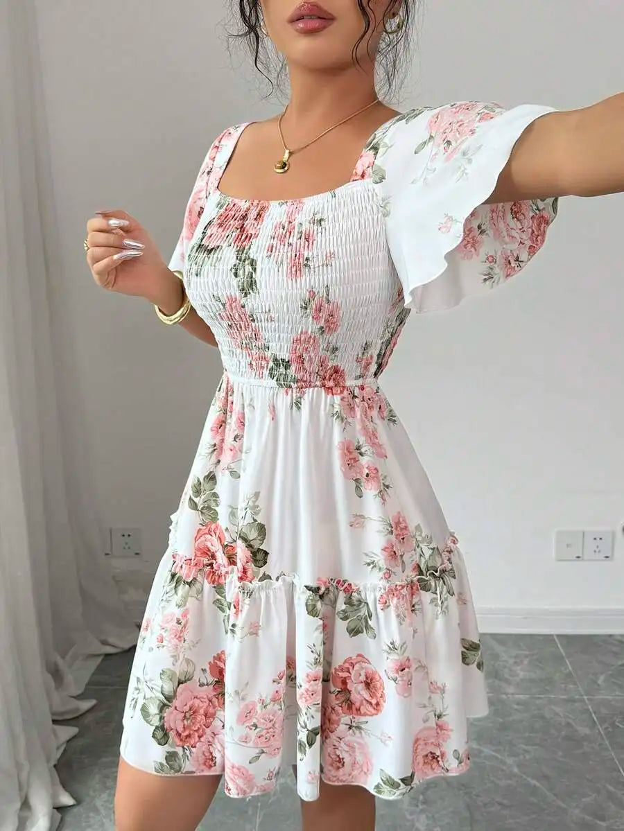 Botanical Whisper Mini Dress