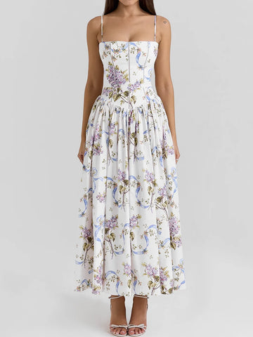 Elegant Floral Holiday Dress