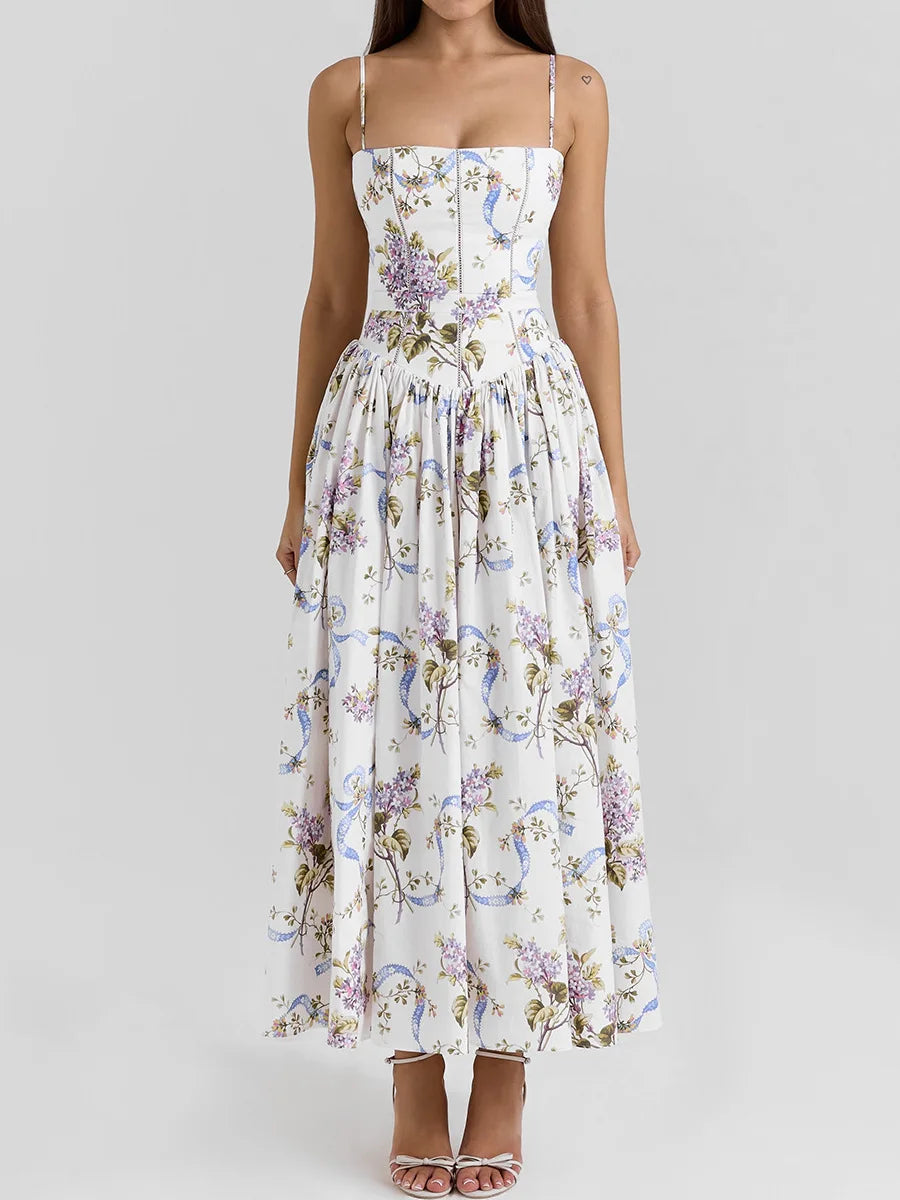 Elegant Floral Holiday Dress