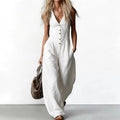 Ethereal Linen Wide-Leg Jumpsuit