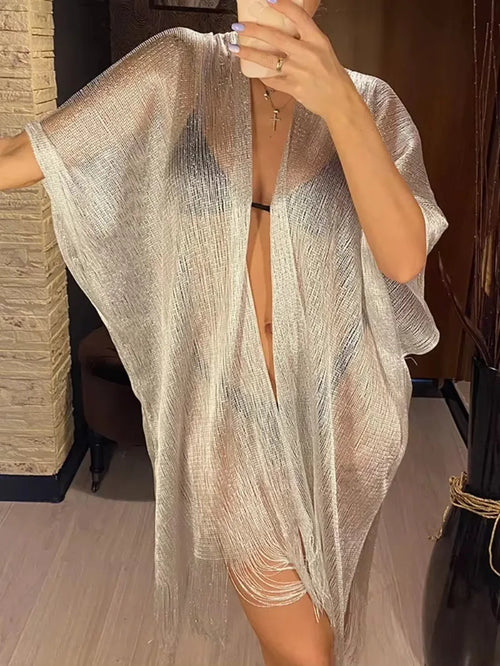 Azure Flux Minimalist Beach Cover Up