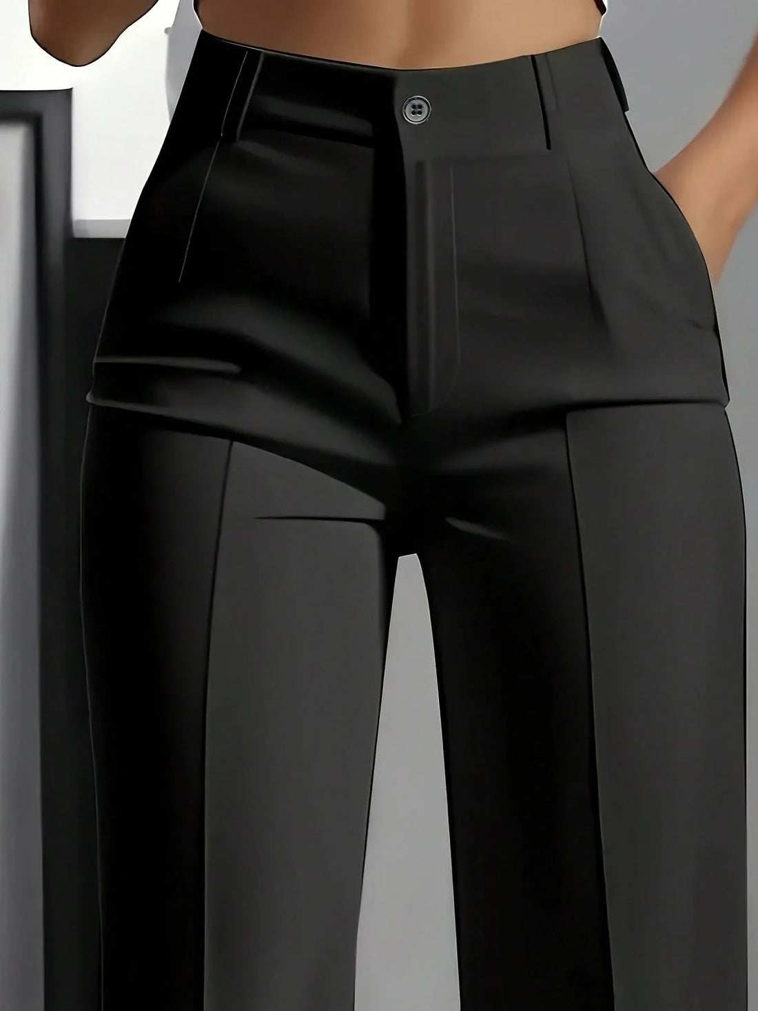 Elite High-Waist Straight Pants
