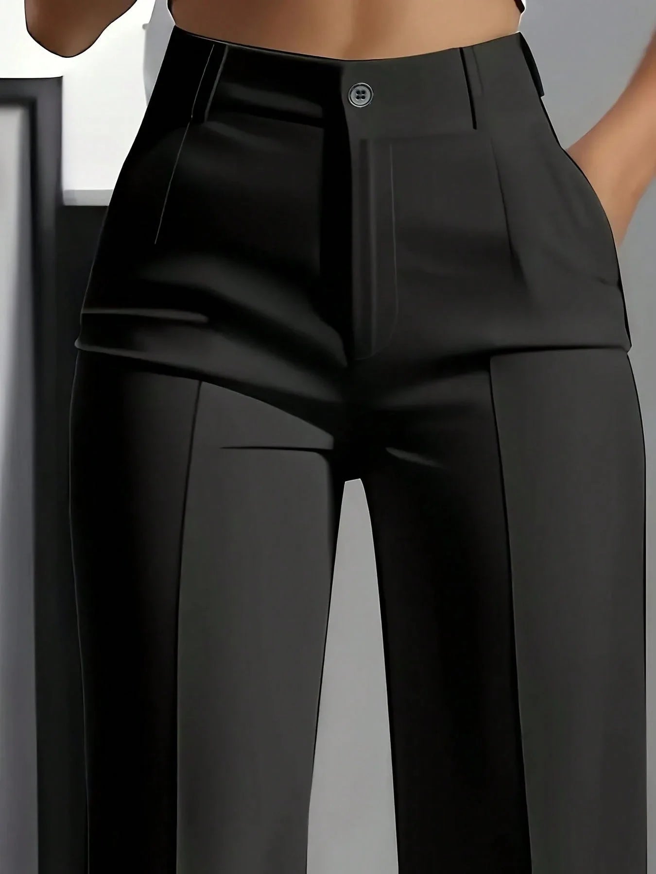 Elite High-Waist Straight Pants