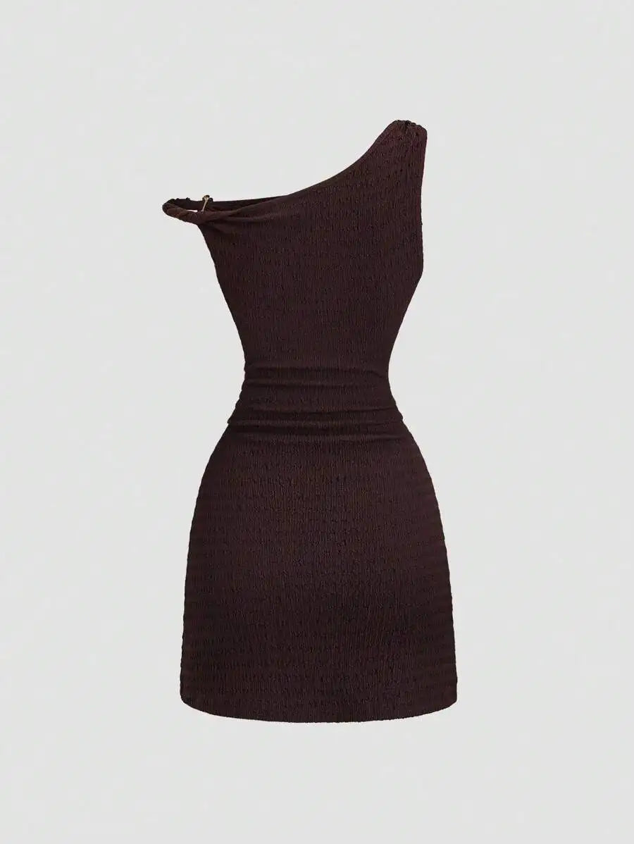 Stellar Sequin Asymmetric Dress