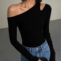 Cropped Off-shoulder with asymmetrical