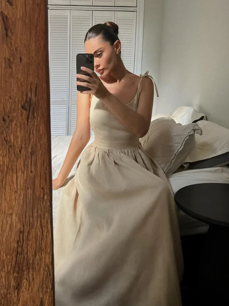 Elegant Beach Maxi Sundress