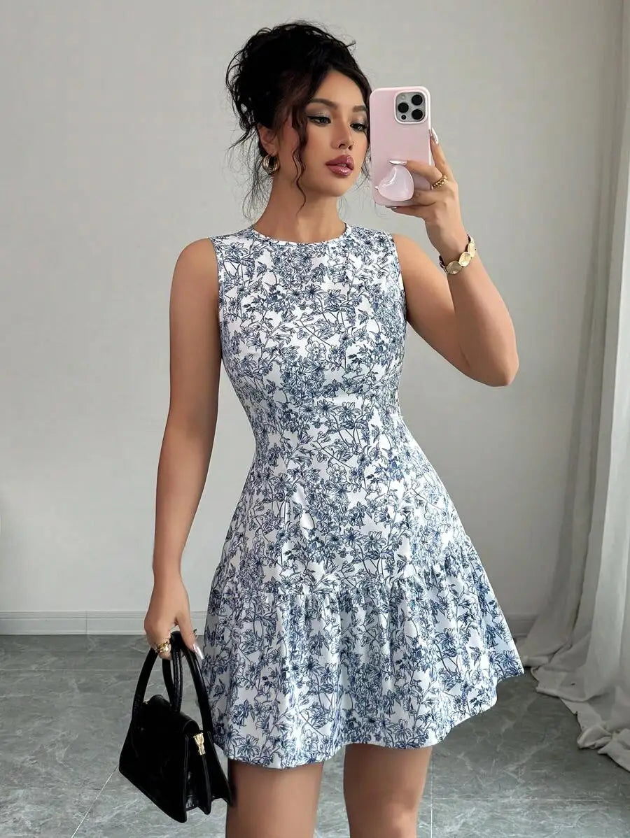 Petal Soft A-Line Mini Dress