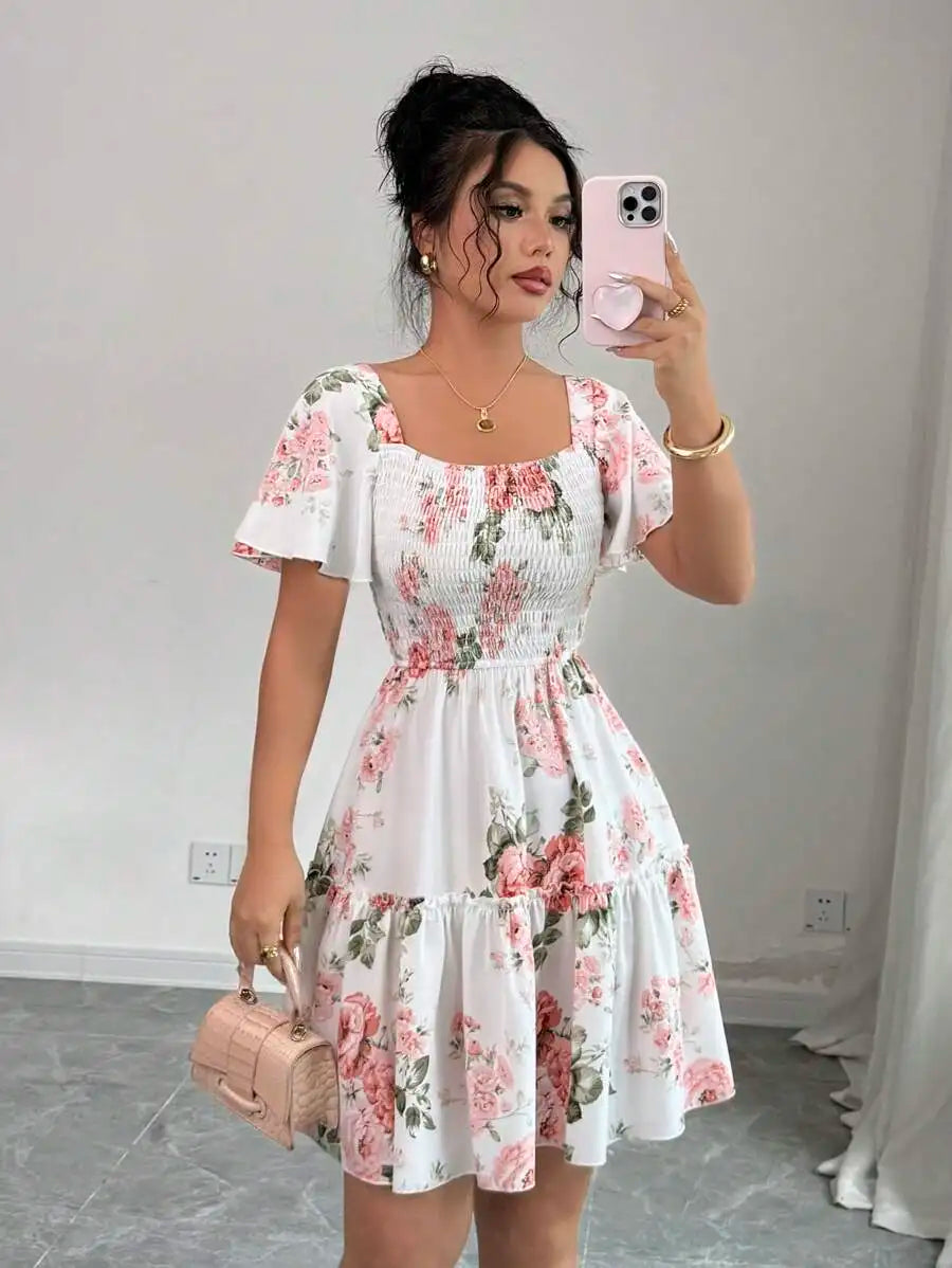 Botanical Whisper Mini Dress