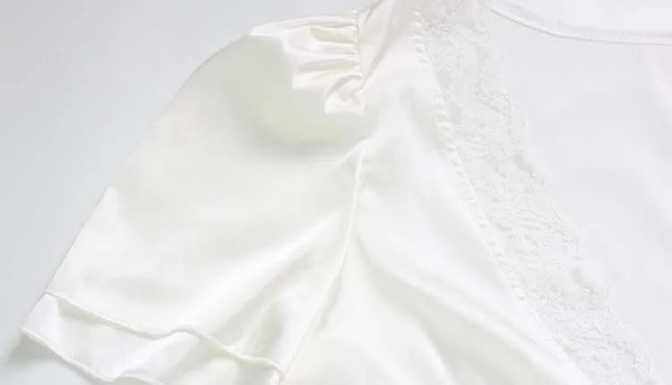 Silk-Mist V-Neck Blouse