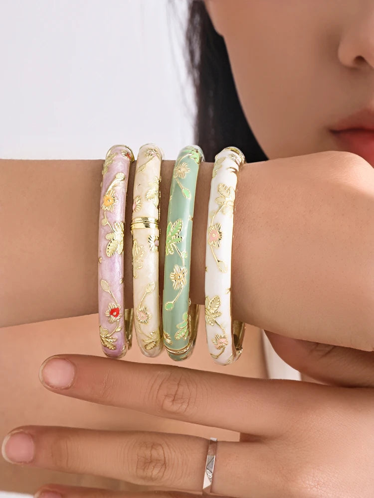 Royal Cloisonné Bloom Bangle