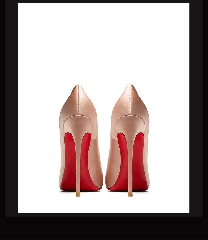 Midnight Silk Stiletto Shoes