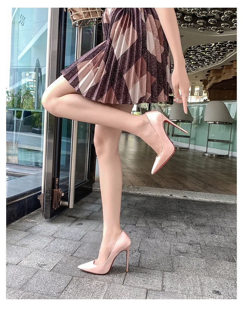 Midnight Silk Stiletto Shoes