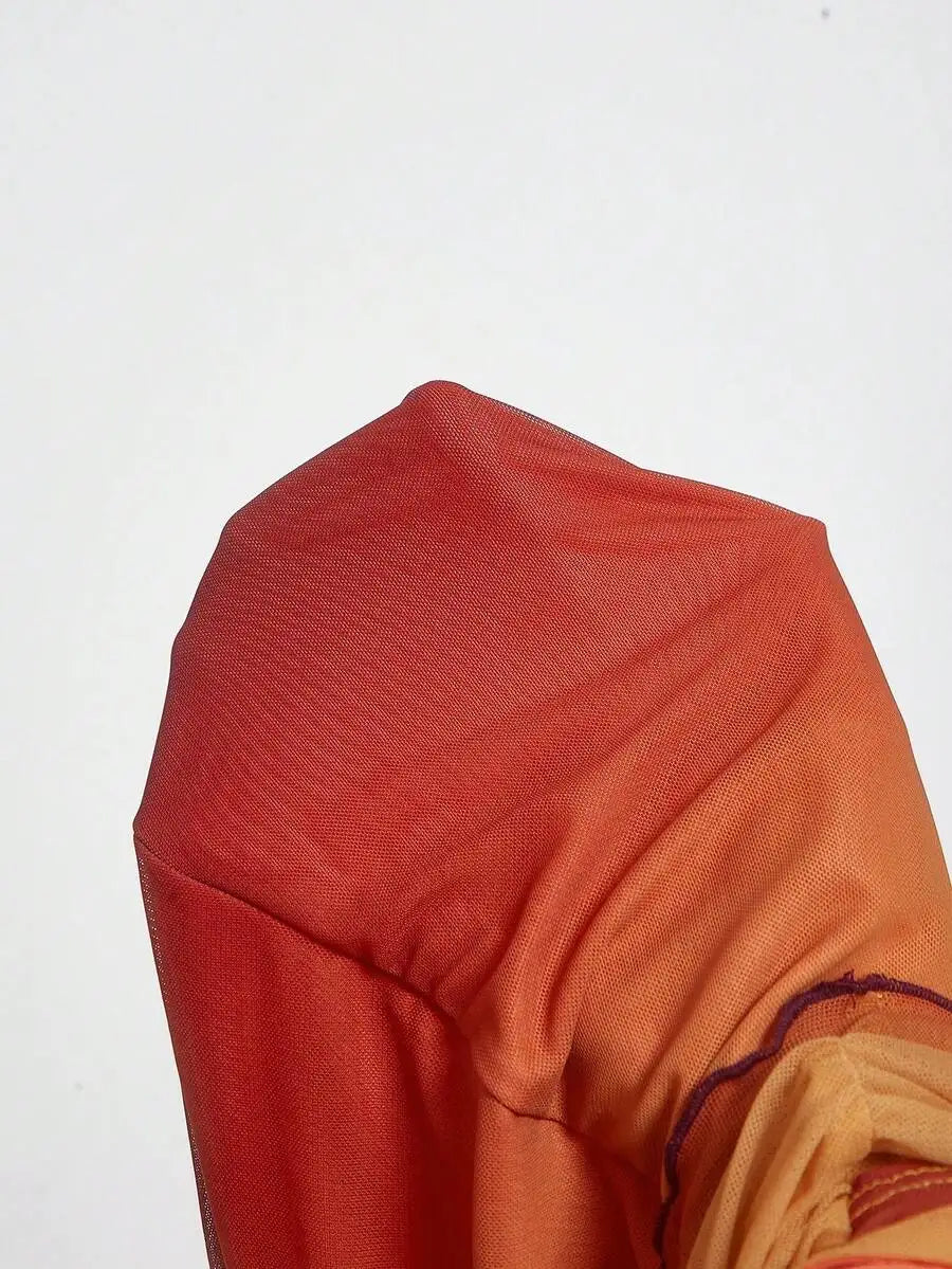 Sunset Gradient Sheath Dress