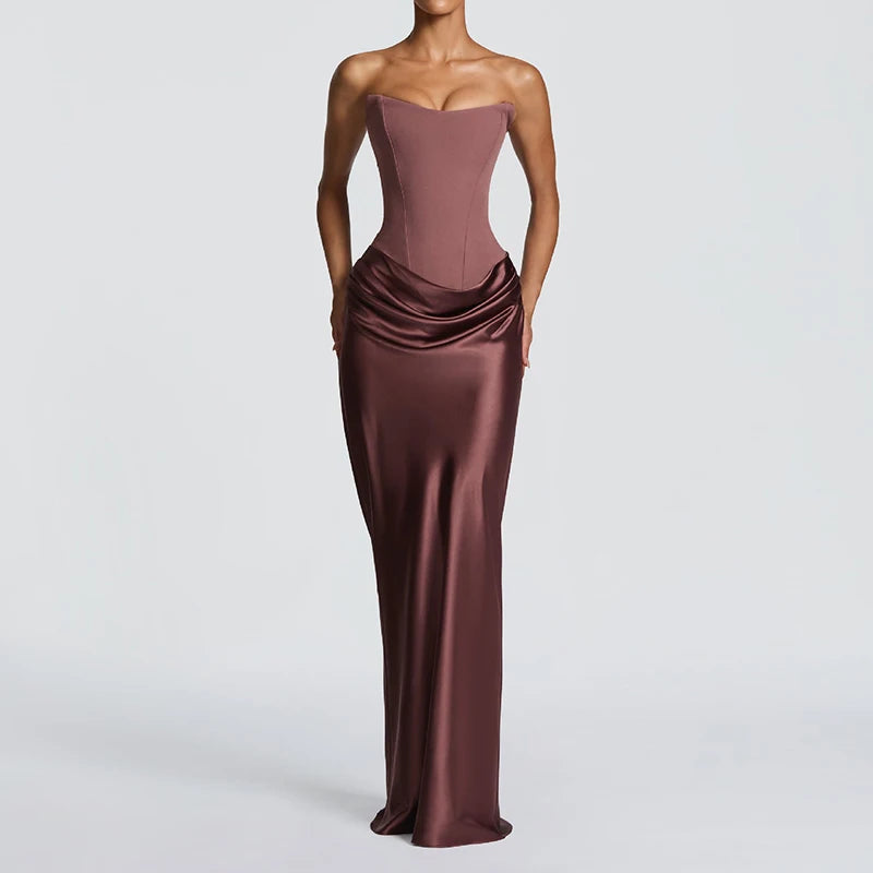 The Sunset Serenade Empire Gown