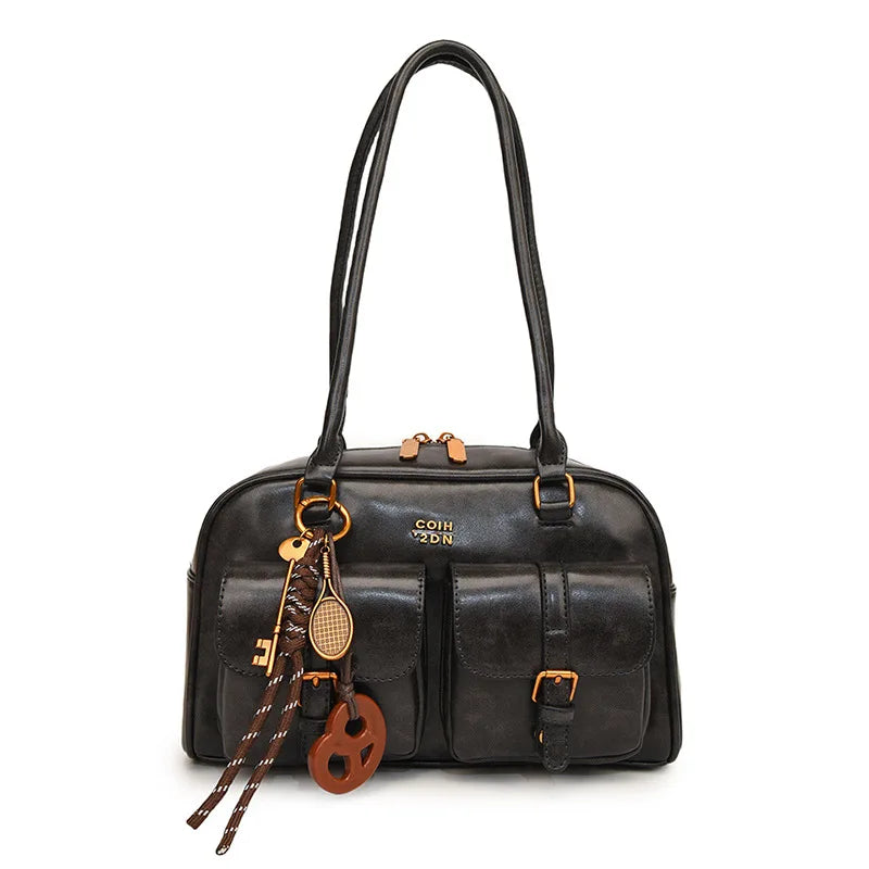 Chic Coffee Brown Shoulder Bag