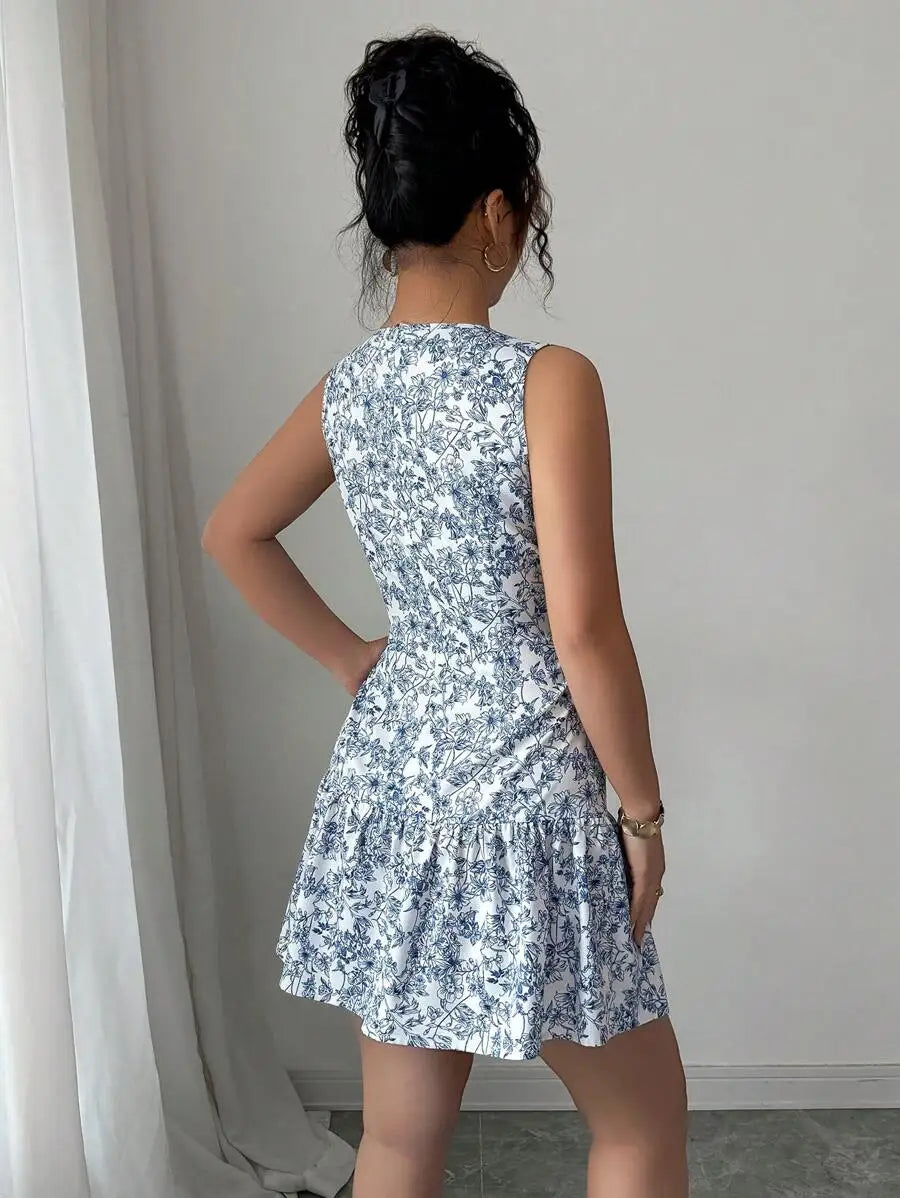 Petal Soft A-Line Mini Dress