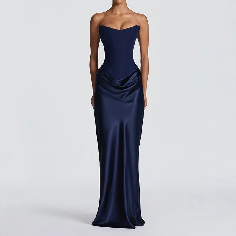 The Sunset Serenade Empire Gown